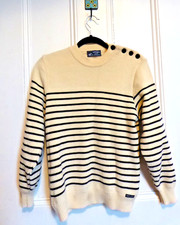St James French Fisherman’s Breton Vintage Pure Wool Striped Jumper