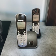 Panasonic KX-TG6811E/KX-TG6812E Twin Cordless Digital Phones Black Silver VGC