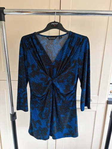 Nina leonard neck blue black - neck,