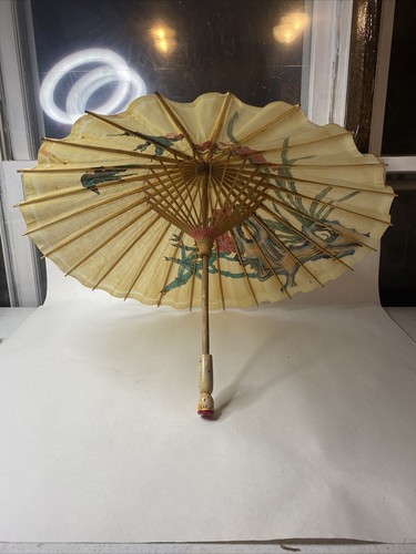 Vintage wooden parasol - wooden,