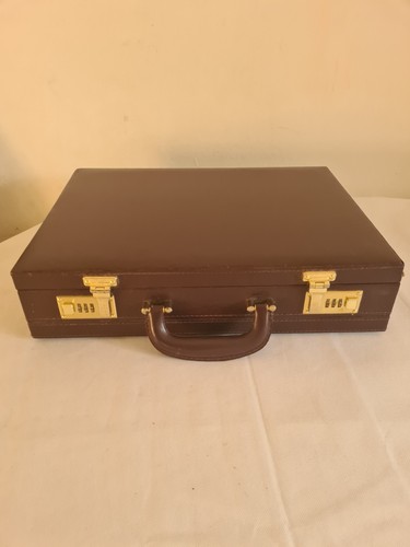 Vintage burgundy attache - vintage,