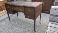 Antique writing desk with key long legs on castors 5 long drawers UE290625A