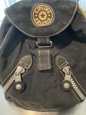 Kipling Backpack NEW FUNDAMENTAL Medium Drawstring Nylon Rucksack Black Hiking