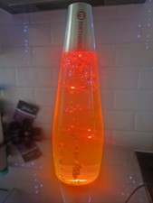 Vintage Retro Mathmos Astro Baby Glitter Lava Lamp Red Orange TESTED Light