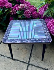 Vintage Upcycled Mosaic Side Table