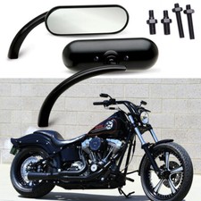 Motorcycle Oval Mirror 8MM 10MM Universal For Harley Electra Glide Honda Suzuki