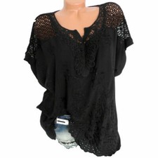 Plus Size Women Batwing Short