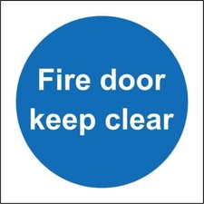  Fire door keep clear Safety