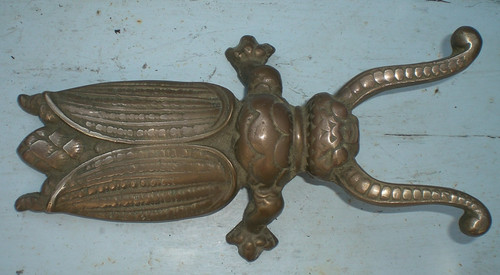 Vintage cast brass - cast, beetle