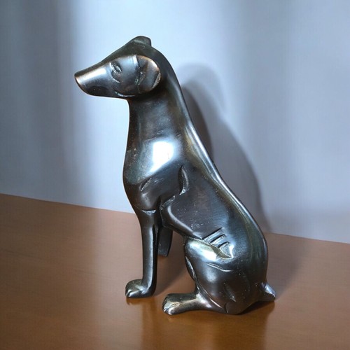Brutalist dog metal - dog, sculpture