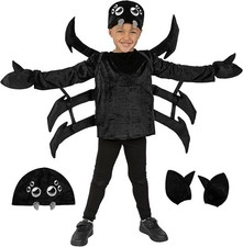 Kids Black Spider Costume &
