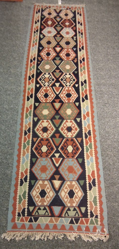 Qashqai kilim runner - new, old
