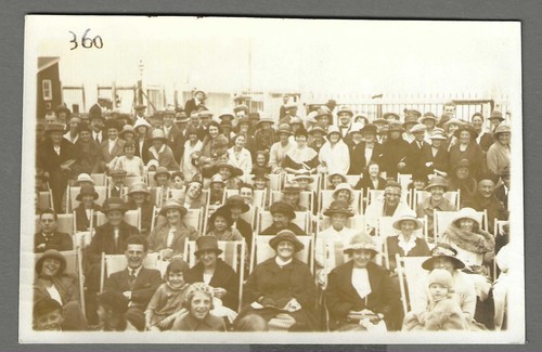 Vintage postcard crowd - rp,
