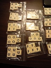 Plastic Cream Scrabble Tiles