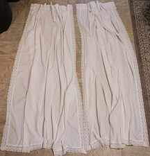 2 Pc Vtg White Cotton Tape