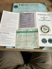 Wimbledon Tennis Championships 1992 Programme For Third Day 24 June 1992 
