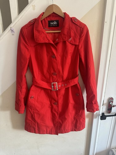 Vintage red wallis trench coat - vintage,