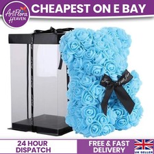 Teddy Bear Flower Bear with Gift Box Birthday Romantic Valentines Gifts