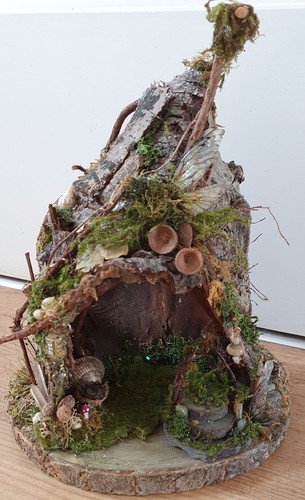 Handmade woodland fairy house - handmade,
