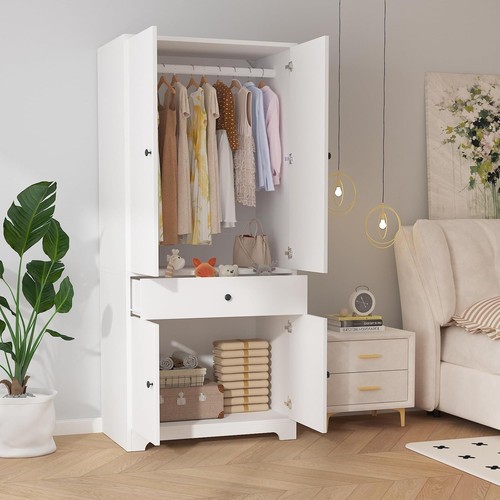 Wooden armoire wardrobe - wooden,