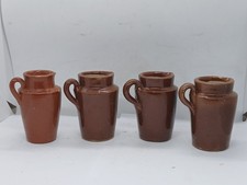 4 Old Brown Glazed Stoneware