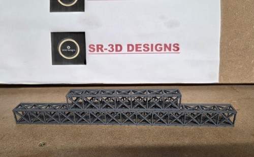 Model railway lattice bridge - lattice,