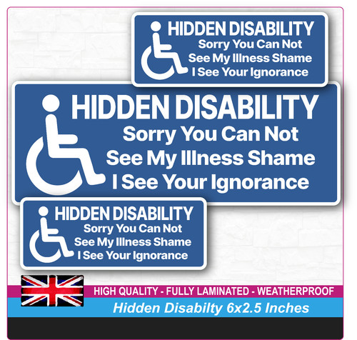 Hidden disability sticker - hidden,