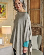 CASHMERE Button PONCHO LIGHT