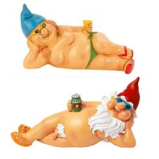 1pair nudist garden gnome - nudist,