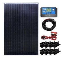 Black 250w Solar Panel Mono-Crystalline PV Photo-voltaic Boat Caravan Home