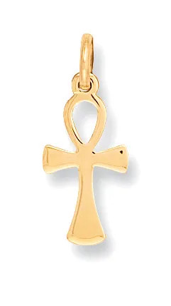 Ankh cross pendant - ankh, 9ct
