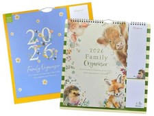 2026 Family Organiser 5 Columns Calendar Planner Month to View Shopping Note Pad