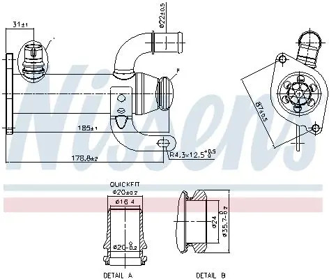 Exhaust gas cooler steel - exhaust,