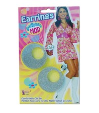 Silver Mod Earrings Retro