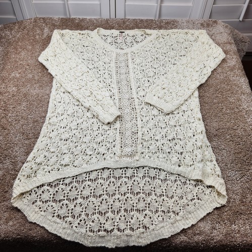 Poof womens cream open knit - womens,