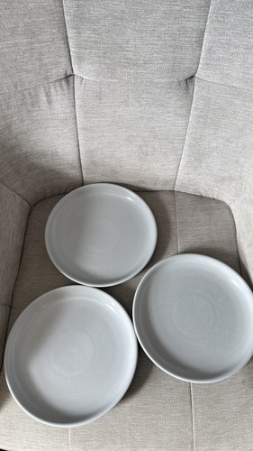 Denby grey salad plates 3 - x,