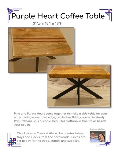 Purple heart coffee - , table