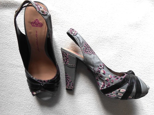 Fornarina grey floral platform - grey,