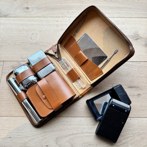 Vintage grooming kit - kit, case