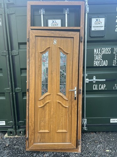 Golden oak upvc door - door, 950mm