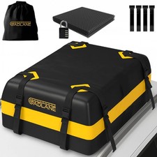 GADLANE Car Roof Bag 15 Cubic Feet Waterproof Storage Box Camping Trip Yellow ()