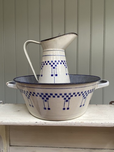 Vintage french large enamel - french,