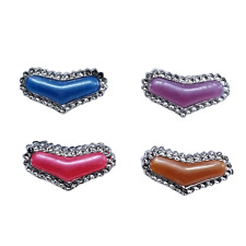 Pack of Four Heart Scarf Hijab Safety Pins Tailor Sewing Snag Free Brooch Clip