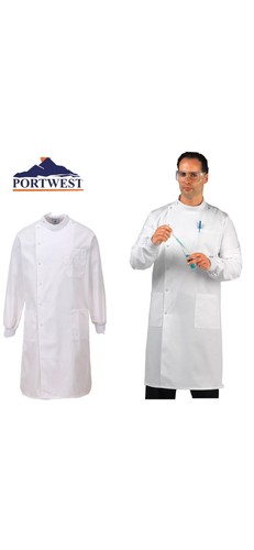 White howie lab coat - lab,