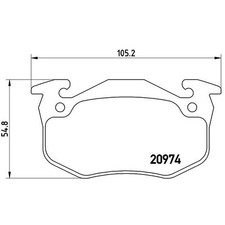Brembo rear brake pad set - brembo, (2