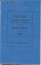 Jaguar Mark 9 IX 3.8 Original Factory Owners Handbook Pub E 114 very good cond.