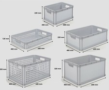 Heavy Duty Plastic Stacking Industrial Euro Storage Containers Boxes Crates