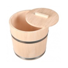 Wooden Bucket barrel with lid 25l liter old style sauna sauerkraut storage