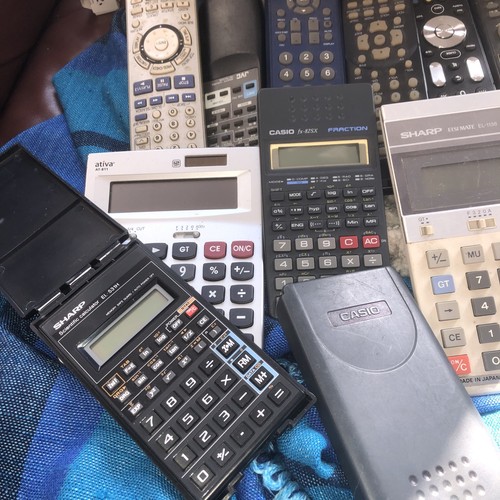 Box vintage calculators and - vintage,