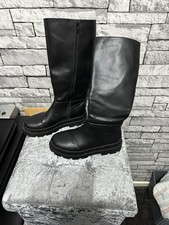 Black faux leather long - black,